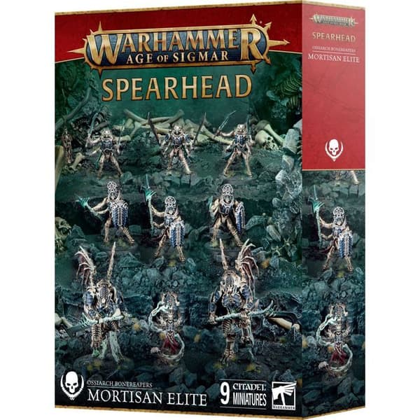 Figur - GAMES WORKSHOP - Spearhead Ossiarch Bonereapers (2025) - grå/beige - Detaljerad design - Att montera själv grå/beige