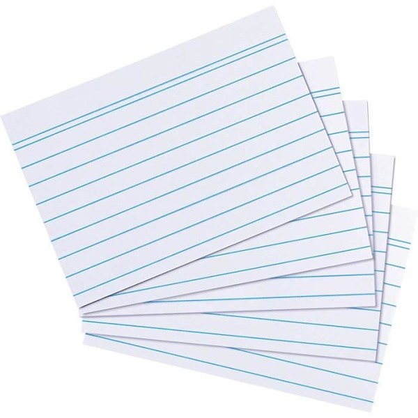 Fickor Bristol - herlitz - A8 - 170g - Linjerad - Paket med 200 stycken