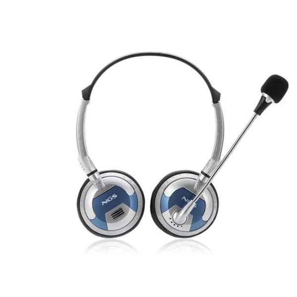 NGS MSX6pro Headset Mikrofon Svart/Grå - Idealisk för MP3-spelare, CD-skivor och videospel