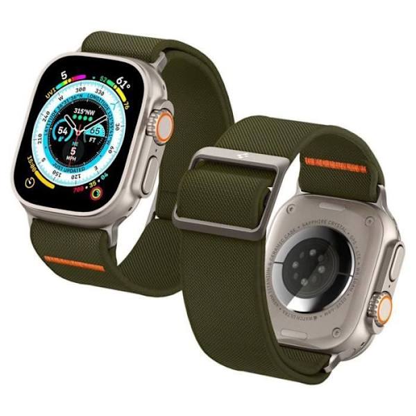 Spigen Fit Lite Ultra Strap för Apple Watch 42/44/45/49 mm (khaki) - 8809896743389