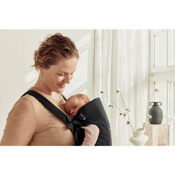 Bärsele Mini Mesh 3D Svart - BABYBJORN - Ergonomisk - Födelse - 3 kg till 15 kg Svart