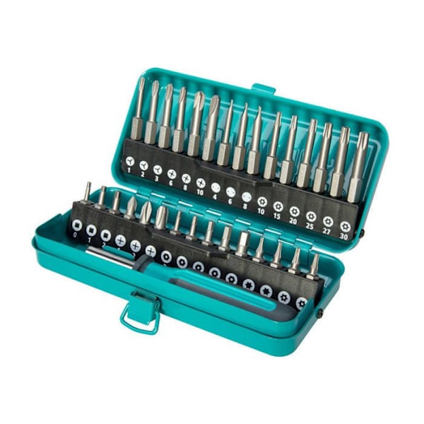 Säkerhetsskruvmejselbitssats - WOLFCRAFT - 1386000 - Torxbits - Längd 25 eller 50 mm Grå och blå