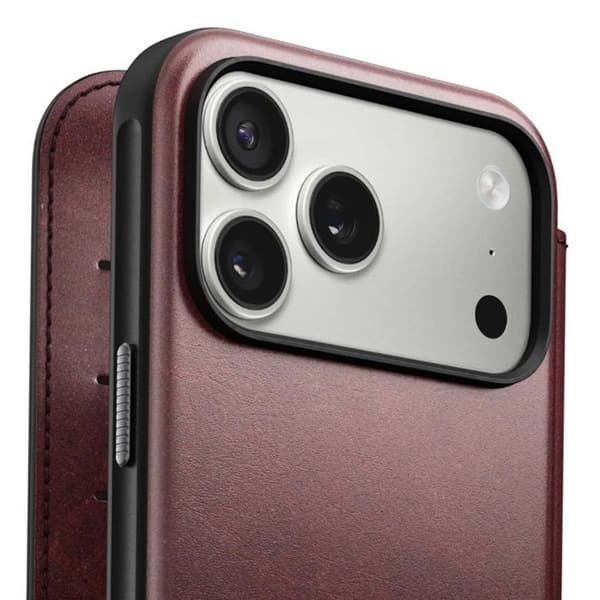 Plånboksfodral - NOMAD - iPhone 17 Pro Max - Horween-läder - MagSafe - Bordeaux Röd