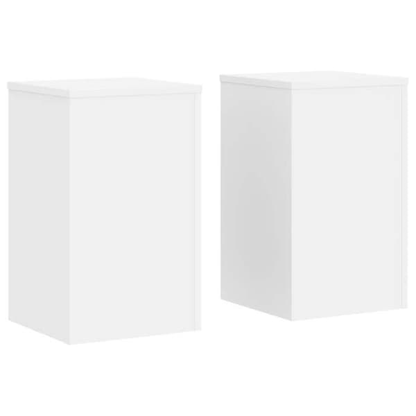 vidaXL Stöd för växter 2 st vit 30x30x50 cm ingenjörsträ, blomstöder, krukstöd, stöd för 852915