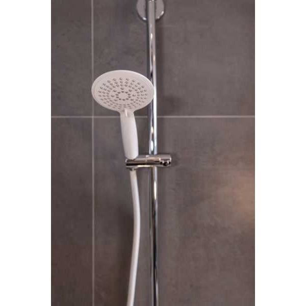 WENKO Duschslang Design, flexibel duschslang, universell anslutning ½", plast, L175 cm, Vit
