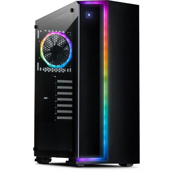 Inter-Tech S-3906 Renegade PC-fodral - Tower - ATX, ITX, Micro-ATX - Svart - Gaming - Multi Svart