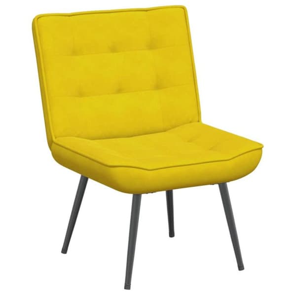 Gul vilstol 64x74x84 cm sammet