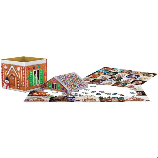 Pussel 550 bitar: Metallask: Pepparkakshus