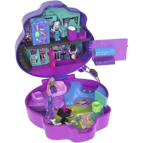 Polly Pocket-Monster High-Box 3 minifigurer och 10 tillbehör HVV58 Flerfärgad