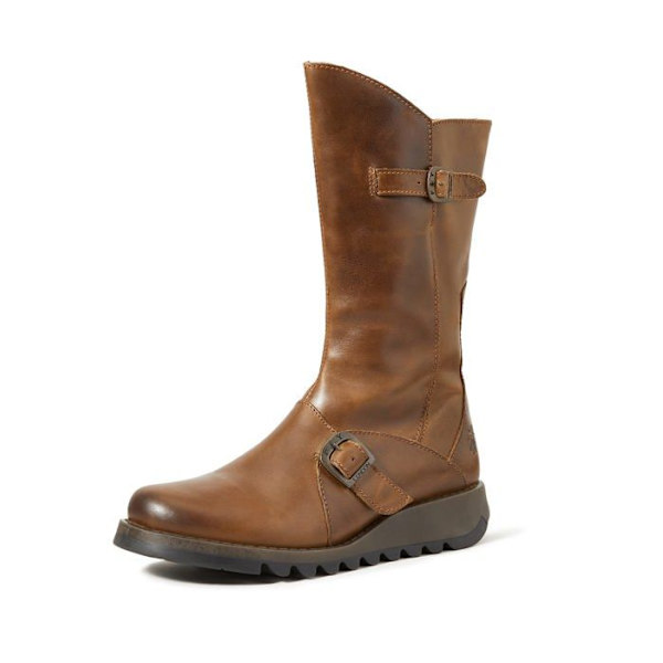 Ankelboot - Fly London Boots - P142913Camel 003 - Kvinna 2 stövlar med spänne kastanj 35