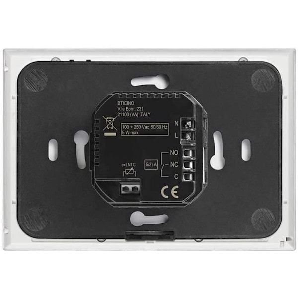 Bticino Smarther2 Smart Wi-Fi-termostat med Netatmo, infälld, vit - SXW8002