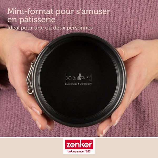 Springform - Zenker - Mini 12 cm - Rostfritt stål - Non-stick - För 1-2 personer Svart