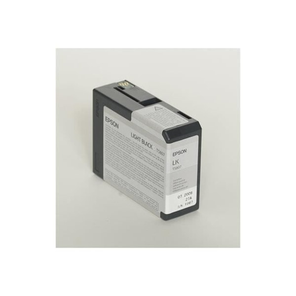 EPSON Förpackning med 1 fotopatron T5807 - Ljussvart - Standard - 80ml