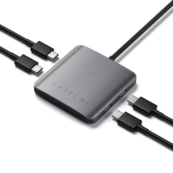 USB-C Hub - Satechi - ST-H4CPDM - 4 portar - Power Delivery 75W - Rymdgrå