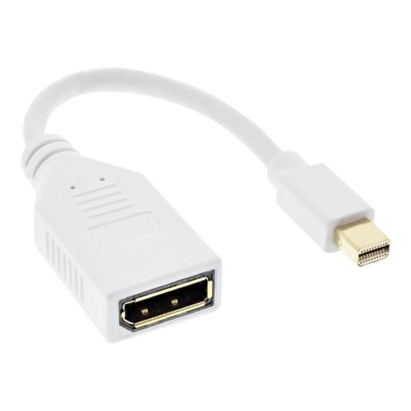 InLine DisplayPort-kabel Mini DisplayPort (M) till DisplayPort (F) 15 cm stöd 4K vit