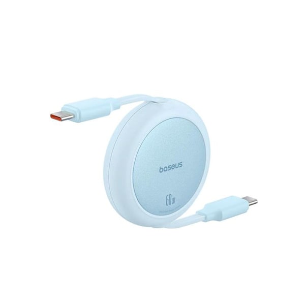 Datakabel Typ-C till Typ-C, 60W, 1m - Baseus Free2Pull Mini (P10364500311-01) - Galaxblå