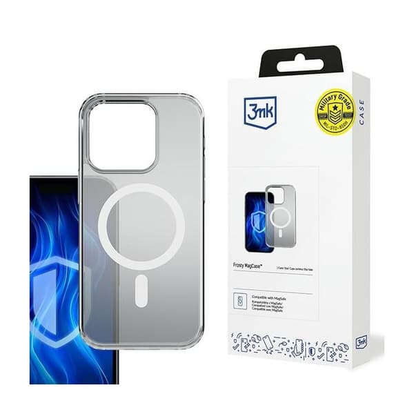 Coque MagSafe Frosty 3MK vit för iPhone 15 Pro Max