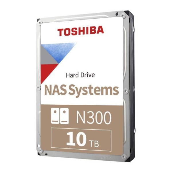 TOSHIBA N300 högtillförlitlig hårddisk Intern hårddisk - 10 TB - 256 MB - NAS - 3,5" - 7200 rpm