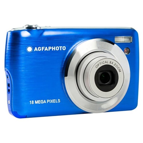 AGFA PHOTO Realishot DC8200 - Compact Cam Digital Camera (18MP, Full HD-video, 2,7-tums LCD-skärm, 8X optisk zoom, batteri Blå