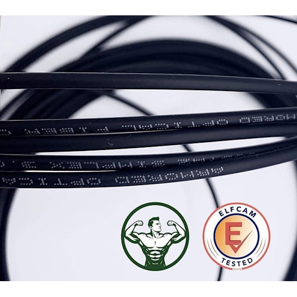 Elfcam® - 30 m armerad stålfiberoptisk kabel, kompatibel med orange SFR Bouygues, SC/APC till SC/APC OS2 Single Mode Black SVART