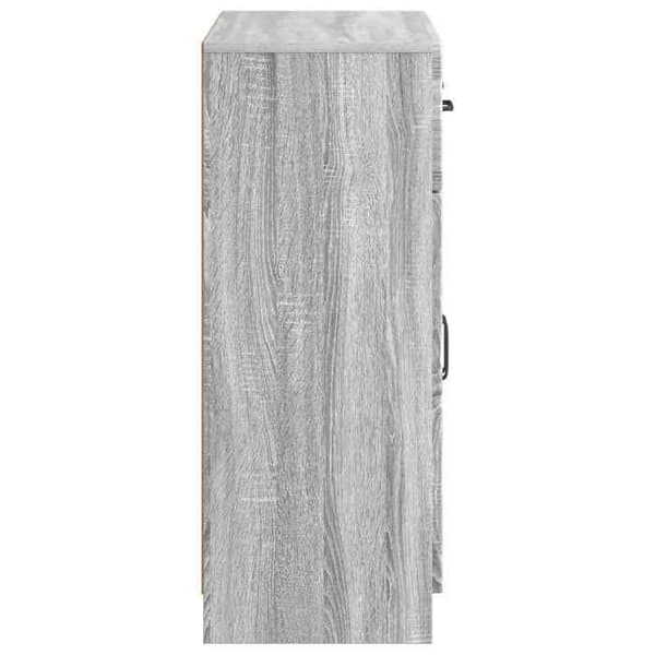 vidaXL Buffé Sonoma grå 66 x 34,5 x 87 cm Ingenjörsträ 895791