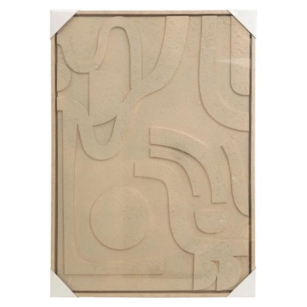 3D väggdekor Azra beige 50x70cm Mellanbeige