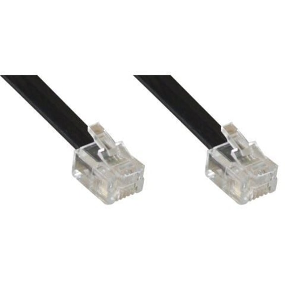 INLINE - RJ12 modulär kabel, 6 ledare, 6P6C, 15m