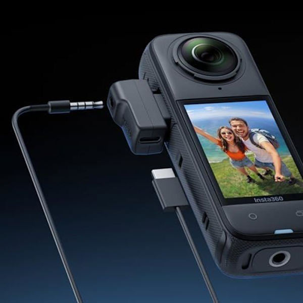 Mikrofonadapter - INSTA360 - X4 - Professionellt ljud - Osynligt i 360° - Enkel anslutning