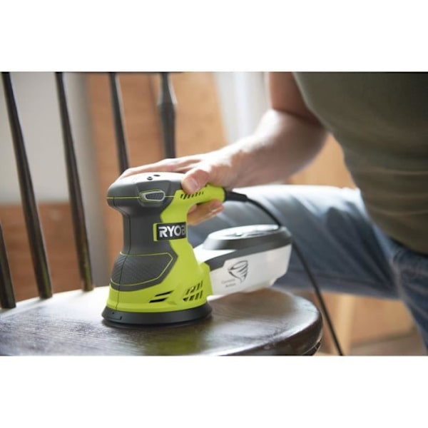 RYOBI - Excenterslip 300 W - 7 000-13 000 osc/min - diam. 125 mm - hastighetsvariator - Levereras med 5 slipmedel - ROS300 grön / antracit