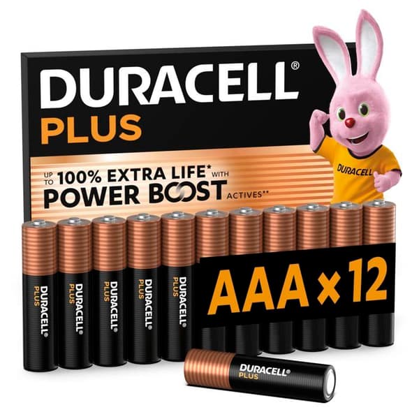 Engångsbatterier - Duracell - LR03 - Plus Power - Paket med 12 - 1,5 V