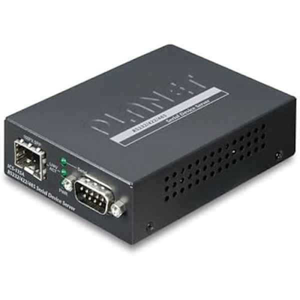 "PLANET ICS-115A Serie Omvandlare - RS232/485/422 över SFP 100FX - Webhantering/SNMP" Svart