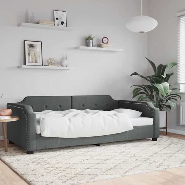 vidaXL Dagbädd Mörkgrå 80x200 cm Tyg 354201