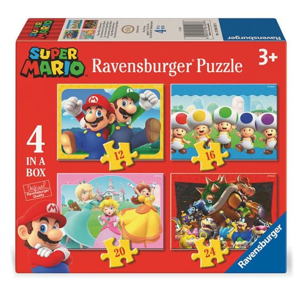 Pussel med 12/16/20/24 bitar Ravensburger Super Mario Bros mångfärgad
