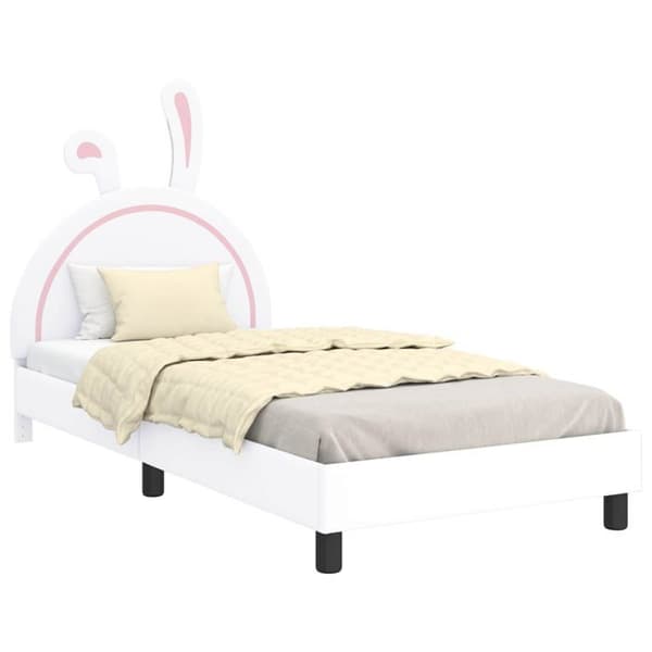 Barnsängram - vidaXL - 90x200 cm - Vit - Ingenjörsträ - PU - Förvaringsfickor Vit