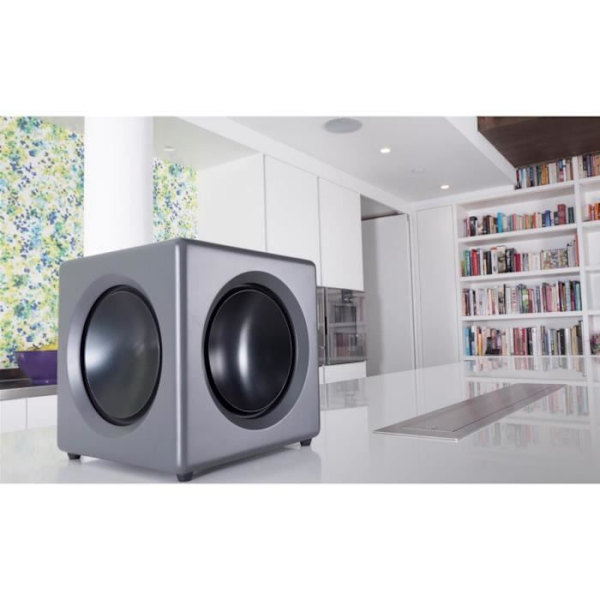 Aktiv subwoofer - Wavemaster - Fusion - 125W RMS - Antracitgrå - Klass D förstärkare