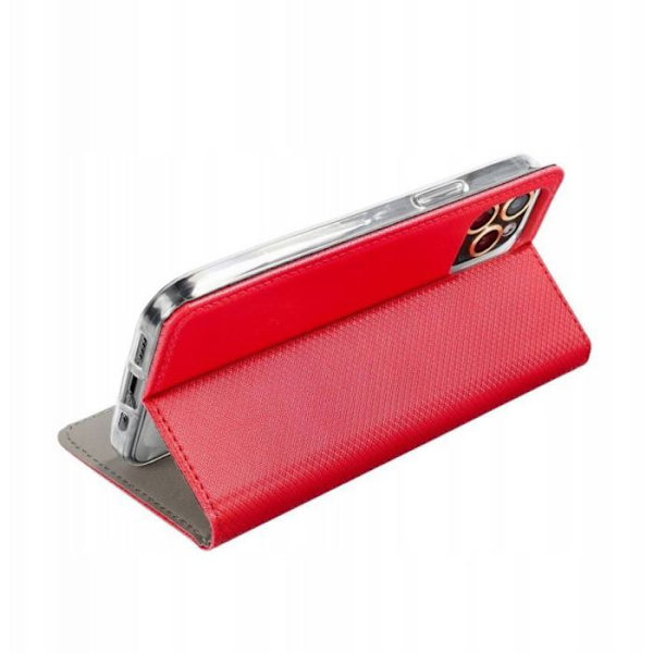 Oem Ättui plånbok SMART CASE för Xiaomi Redmi Note 14 PRO 5G / 14 PRO PLUS 5G röd