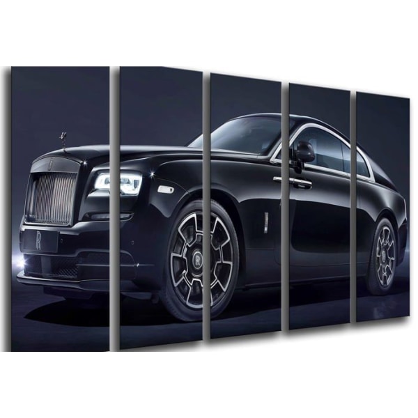 Cuadros camara Rolls Royce 2017 Modern fotografisk målning för sportbil, svart, 165 x 62 cm, Ref. 27283