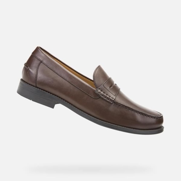 Geox U New Damon B Moccasin - SMO.LEA - Herr - Läder - Brun - Bred tå - Bekväm - Andas kastanj 45