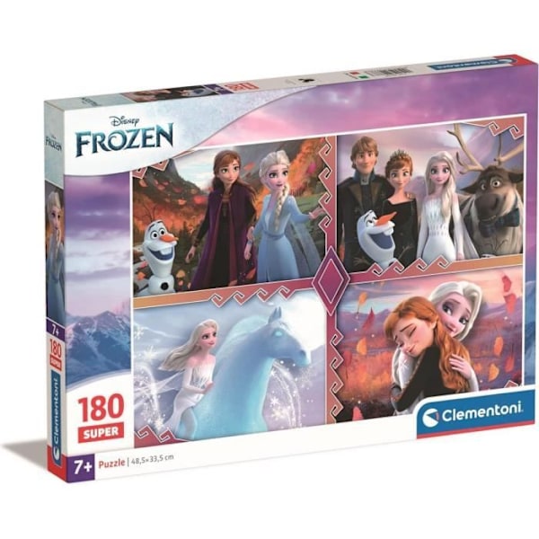 Puzzle - CLEMENTONI - Frost - 180 bitar - Flerfärgad - För barn Flerfärgad