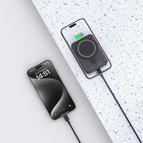 Extern batteri - Tech‑Protect PB11 LifeMag - 10 000 mAh - MagSafe - Svart Svart
