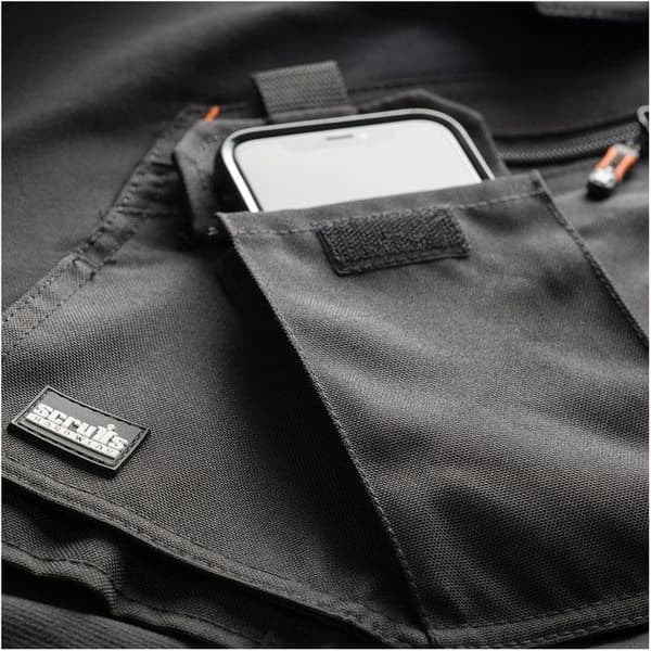Arbetsbyxor - Scruffs - Pro Flex Plus - Svart - Storlek 38 S - 92% polyester, 8% elastan Svart