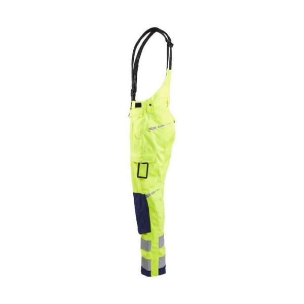 Blaklader High Visibility Hardshell Bib Arbetsbyxor Neongult/marinblå 56