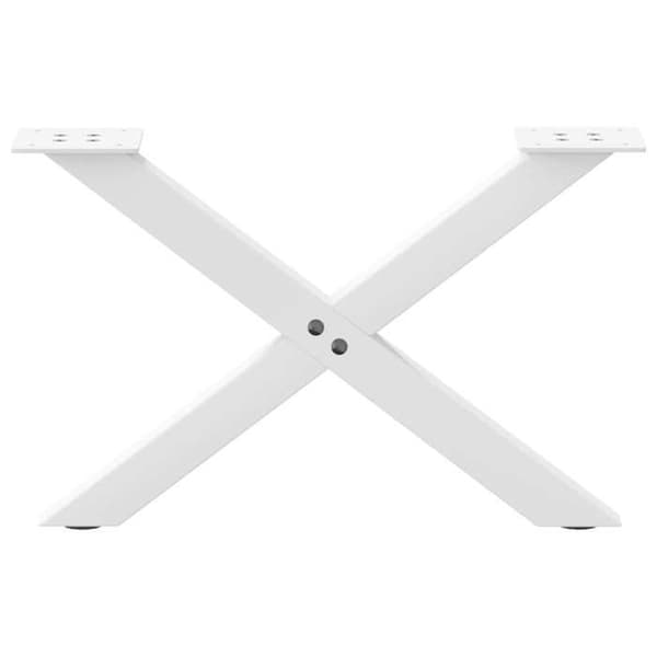 vidaXL X-formade soffbordben, 2 stycken, vit, 60 x (30-31) cm, stål 4012881