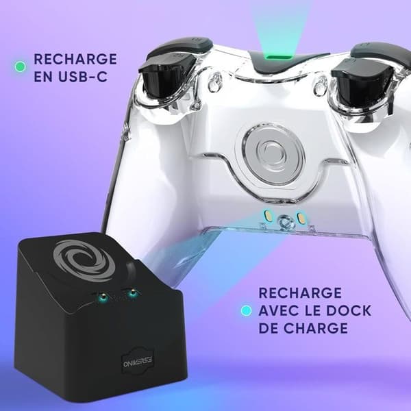 Spelkontroll - Oniverse - Vit Astralite - Kompatibel med Switch OLED/Lite - Trådlös - Laddningsdocka ingår Vit