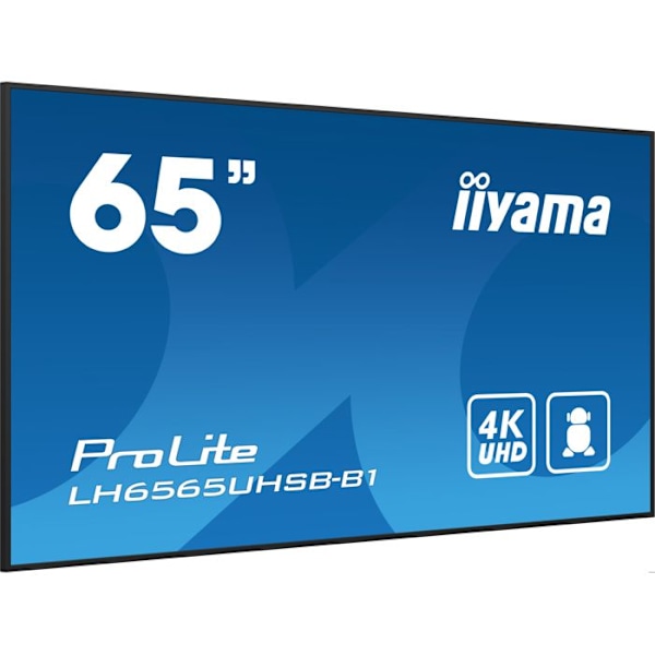 LCD LED-skärm - iiyama - ProLite LH6565UHSB-B1 - 65 tum - 4K UHD - Digital skyltning Svart