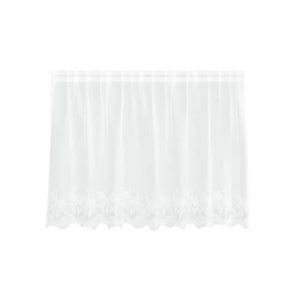 Spetsgardin - vidaXL - 80x200 cm - Vit - Polyester - Ljusfiltrerande - Integritetspaneler - Lätt Vit