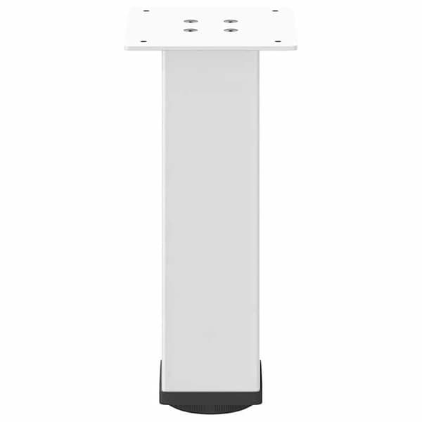 vidaXL Bordsben för soffbord 4 delar Vit 42-44 cm Stål 4012465