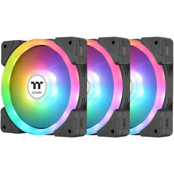 THERMALTAKE SWAFAN EX12 ARGB Sync (svart) - 120 mm fläkt för PC-fodral Vit