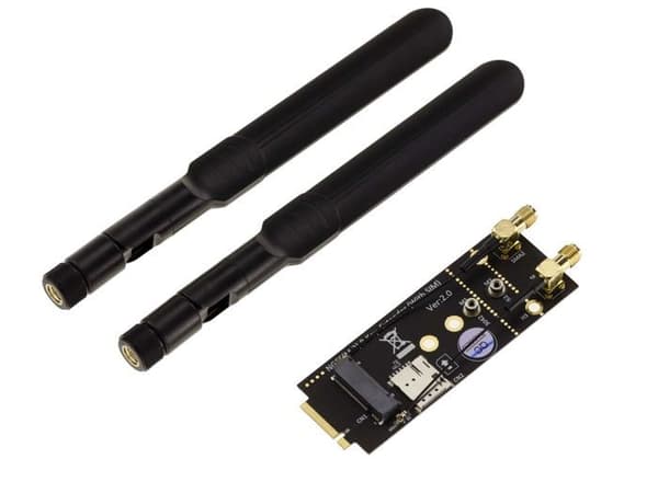 M.2 B-Key-adapter + Nano SIM för 3G/4G/5G-moduler (3042/3052) med 2 antenner - KALEA