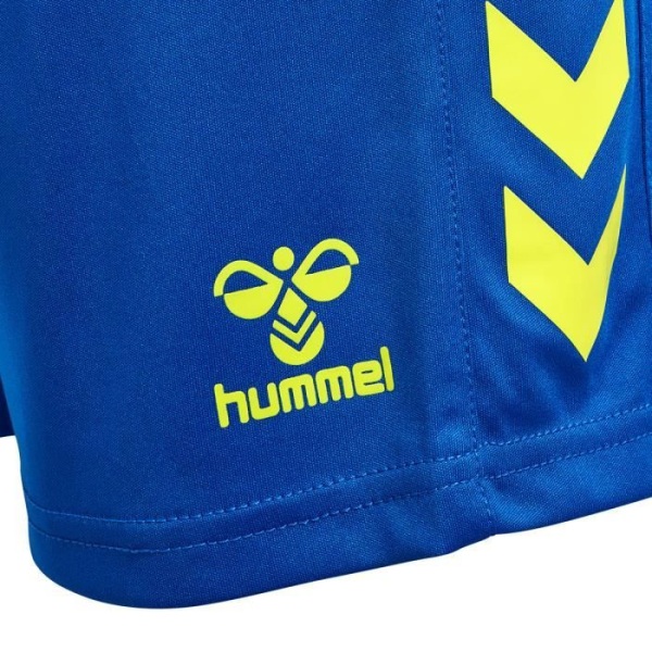 Hummel hmlCORE XK barnshorts - blå/gul - Multisport - Dubbel mesh - Förbättrad andningsförmåga Blå/gul 12 år